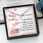 To My Friend - Personalized Cross Necklace with Happy Birthday Message Card in KOREAN