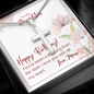 To My Daughter - Personalized Cross Necklace with Happy Birthday Message Card