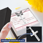 Personalized Cross Necklace with A Bible Verse Card - 2 Corinthians 5:17