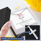 Personalized Cross Necklace with Bible Verse Card - Song of Solomon 4:7