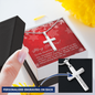 To My Best Friend - Personalized Cross Necklace with Christmas Message