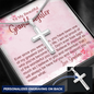To My Granddaughter - Personalized Cross Necklace with Message Card