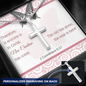 Personalized Cross Necklace with A Bible Verse Card - 2 Corinthians 5:17