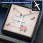Personalized Cross Necklace with A Bible Verse Card - Psalms 139:14