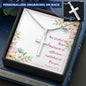 Personalized Cross Necklace with Bible Verse Card - Romans 12:12