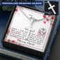 Dear Mom - Personalized Cross Necklace with Message Card & QR code for E-Card