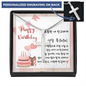 To My Friend - Personalized Cross Necklace with Happy Birthday Message Card in KOREAN