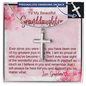 To My Granddaughter - Personalized Cross Necklace with Message Card