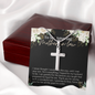 Daughter To Mother In Law - Personalized Cross Necklace with Message Card