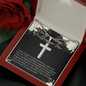 Daughter To Mother In Law - Personalized Cross Necklace with Message Card
