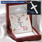 Personalized Cross Necklace with A Bible Verse Card - Psalms 139:14