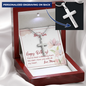 To My Daughter - Personalized Cross Necklace with Happy Birthday Message Card