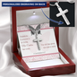 Personalized Cross Necklace with A Bible Verse Card - 2 Corinthians 5:17