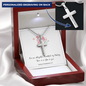 Personalized Cross Necklace with Bible Verse Card - Song of Solomon 4:7
