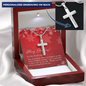 To My Best Friend - Personalized Cross Necklace with Christmas Message