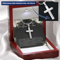 Daughter To Mother In Law - Personalized Cross Necklace with Message Card