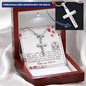 Dear Mom - Personalized Cross Necklace with Message Card & QR code for E-Card