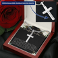 Daughter To Mother In Law - Personalized Cross Necklace with Message Card