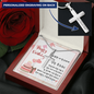To My Friend - Personalized Cross Necklace with Happy Birthday Message Card in KOREAN