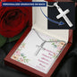 Personalized Cross Necklace with Bible Verse Card - Romans 12:12