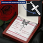Personalized Cross Necklace with A Bible Verse Card - 2 Corinthians 5:17