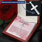 To My Granddaughter - Personalized Cross Necklace with Message Card