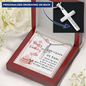 To My Friend - Personalized Cross Necklace with Happy Birthday Message Card in KOREAN