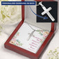 Personalized Cross Necklace with Bible Verse Card - Romans 12:12