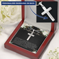 Daughter To Mother In Law - Personalized Cross Necklace with Message Card