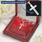 To My Best Friend - Personalized Cross Necklace with Christmas Message
