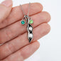 Pea Pod Necklace with Christmas Card - Red