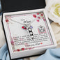 Dear Mom - Peas In A Pod Necklace with Message Card & QR code for E-Card