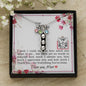 Dear Mom - Peas In A Pod Necklace with Message Card & QR code for E-Card
