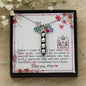 Dear Mom - Peas In A Pod Necklace with Message Card & QR code for E-Card
