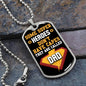To Dad - You Are A Super Hero - Military Style Dog Tag Necklace - Loving Family
