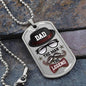 To Dad - The Man, The Myth, The Legend Military Style Dog Tag Necklace - Loving Family
