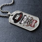 To Dad - The Man, The Myth, The Legend Military Style Dog Tag Necklace - Loving Family