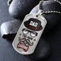 To Dad - The Man, The Myth, The Legend Military Style Dog Tag Necklace - Loving Family