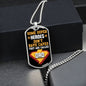 To Dad - You Are A Super Hero - Military Style Dog Tag Necklace - Loving Family