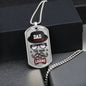 To Dad - The Man, The Myth, The Legend Military Style Dog Tag Necklace - Loving Family