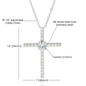 To My Daughter - CZ Cross Necklace with Graduation Message Card & QR code for E-card