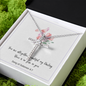 Song of Solomon 4:7 Bible Verse Card with CZ Cross Necklace