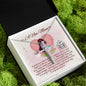 To A New Mum - CZ Cross Necklace with Message Card & QR code for E-Card