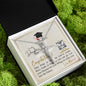 To My Daughter - CZ Cross Necklace with Graduation Message Card & QR code for E-card