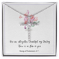 Song of Solomon 4:7 Bible Verse Card with CZ Cross Necklace