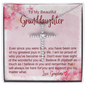 To My Granddaughter - CZ Cross Necklace with Message Card