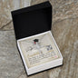 To My Daughter - CZ Cross Necklace with Graduation Message Card & QR code for E-card