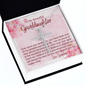 To My Granddaughter - CZ Cross Necklace with Message Card