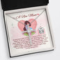 To A New Mum - CZ Cross Necklace with Message Card & QR code for E-Card