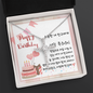To My Friend - CZ Cross Necklace with Happy Birthday Message Card in KOREAN